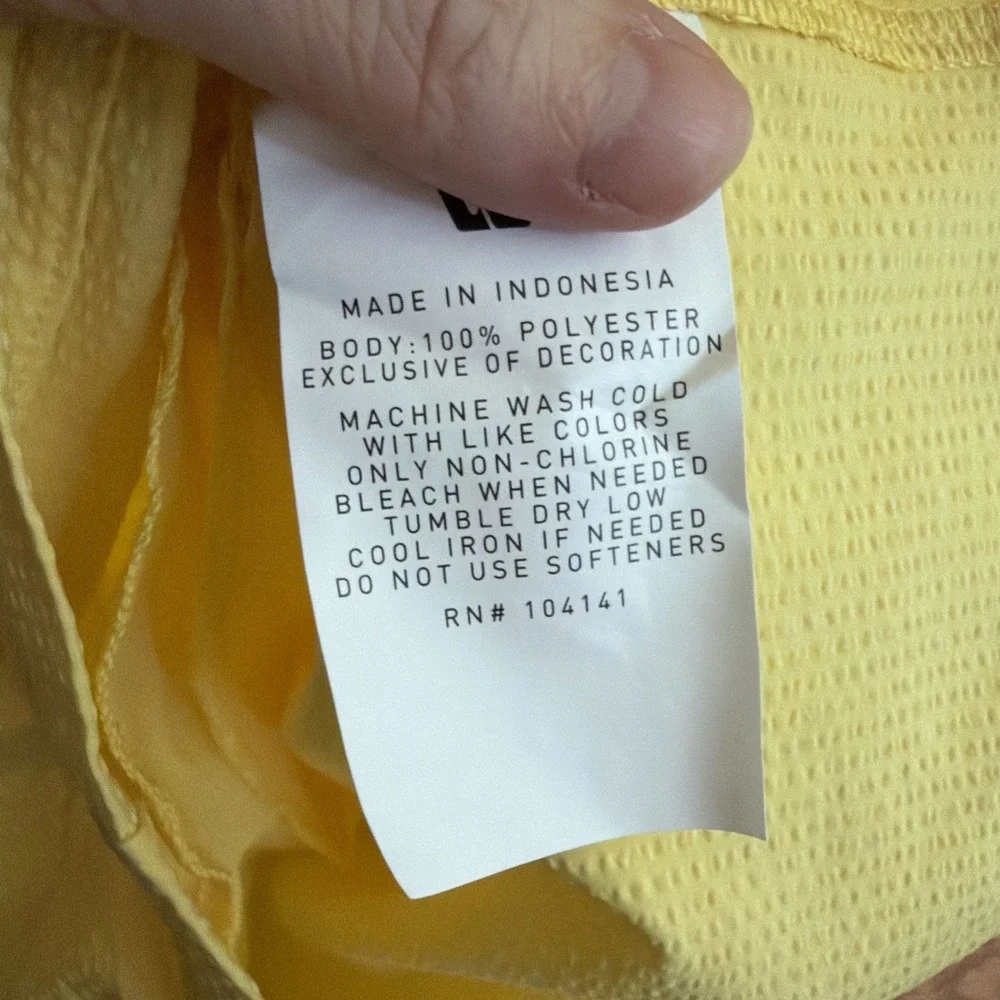 VRST Resort Shorts Mens Yellow Seersucker 6